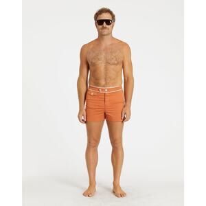 Hammies Cabana Trunk Men Rust Orange Size 34 Swim Shorts New MSRP $80
